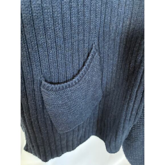 Habitat Clothes to Live in Cardigan Women's XL Blue Pocket Lagenlook Chunky Knit - Picture 5 of 8